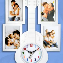 Attractionz White & White Abstract Textured Wall Clock-84