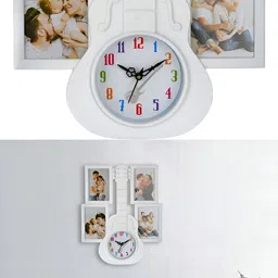 Attractionz White & White Round Contemporary Wall Clock-image-43