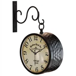 RANDOM Black Vintage Metal Round Wall Clock-image-61