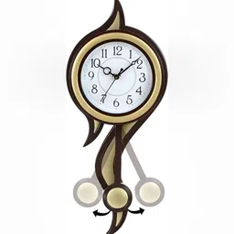 Attractionz GoldToned and White Analogue Contemporary Wall Clock-image-16