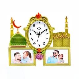 Attractionz Gold Toned Contemporary Analogue Wall Clock-image-85