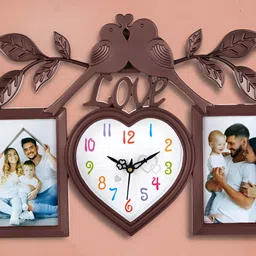 Attractionz Brown & Beige Abstract Shaped Analogue Wall Clock-image-53
