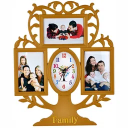 Attractionz Brown & White Textured Contemporary Oval Shaped Wall Clock-picture-10
