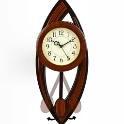 Attractionz Brown & White Textured Wall Clock-15