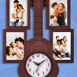 Attractionz Brown & White Round Shaped Contemporary Wall Clock-image-55