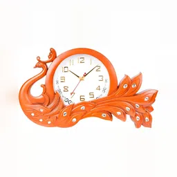 Sigaram Orange Textured Regular Wall Clock-picture-26