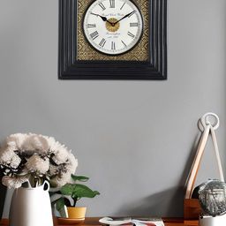 Aapno Rajasthan Black & White Textured Traditional Wall Clock-picture-49