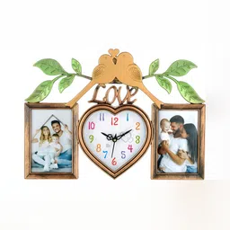 Attractionz Gold Toned & White Printed Analogue Wall Clock-image-98