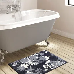 OBSESSIONS Black & Grey Anti-Skid Bath Rugs-image-9
