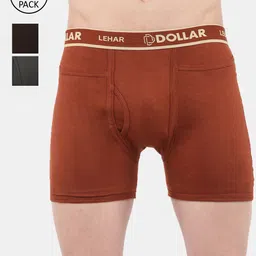 Dollar Men Lehar Combed Cotton Trunk Pack Of 3-20