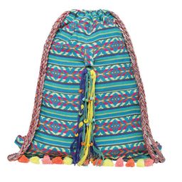 The House of Tara Women Tasselled Backpack-57