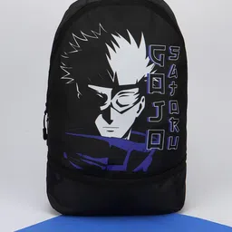 Bewakoof Unisex Black & White Inevitable Gojo Printed Backpack-picture-18