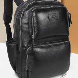 Teakwood Leathers Unisex Black Backpacks-image-64