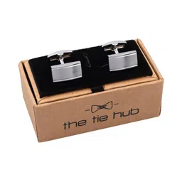 The Tie Hub Rhodium-Plated Brass Cufflink-image-29