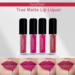 CurlyTales Set Of 4 Lightweight & Waterproof True Matte Liquid Lipsticks - 02, 04, 05, 06-3