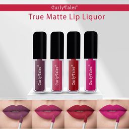 CurlyTales Set Of 4 Lightweight & Waterproof True Matte Liquid Lipstick 16ml - 01+02+03+04-97