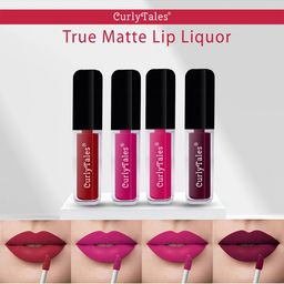 CurlyTales Set Of 4 Lightweight & Waterproof True Matte Liquid Lipstick 16ml - 03+04+05+15-41