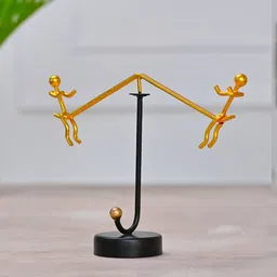 DecorTwist Gold-Toned Perpetual Motion Toy Showpiece-image-7