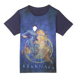 Marvel by Wear Your Mind Boys Blue High Neck Drop-Shoulder Sleeves Pockets T-shirt-picture-34