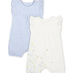 mothercare Infant Girls Pack Of 2 Pure Cotton Rompers-image-44