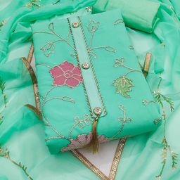 Panzora Embroidered Unstitched Dress Material-picture-15