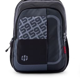 Harissons Unisex Black & Grey Colourblocked Backpack-56
