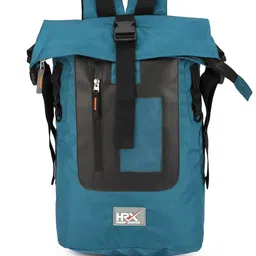 HRX by Hrithik Roshan Unisex Teal Blue & Black Lightweight Water Resistance Backpack-picture-4