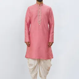 SULAKSHACOUTUREZ Men Embroidered Regular Thread Work Kurta with Dhoti Pants-picture-22