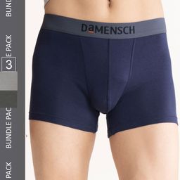 DAMENSCH Men Pack of 3 Anti Bacterial Deo-Soft Supima Modal Trunks-picture-50