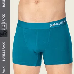 DAMENSCH Men Pack Of 2 Anti Bacterial Printed Deo-Soft Supima Modal Trunks-picture-16
