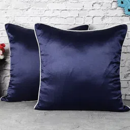 The Decor Mart Blue Set of 2 Satin Square Cushion Covers-image-83
