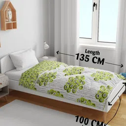 Divine Casa Green & White Microfiber AC Room 120 GSM Single Bed Blanket-image-95
