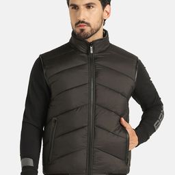 Blackberrys Stand Collar Reversible Padded Jacket-46