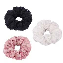 MASQ Women Set of 3 Lace Scrunchies-11