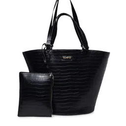 AQUATAN Textured Oversized Structured Totel Bag-11