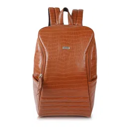 Veneer Textured Croco Leather Laptop Backpack-21