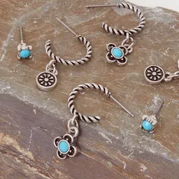 Accessorize London Women Set Of 3 Filigree Hoop Earrings-11