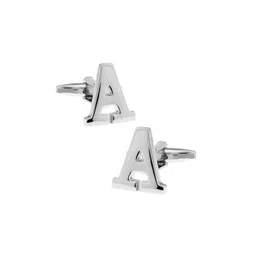 The Tie Hub Men Silver-Toned Alphabet Cufflink-picture-20