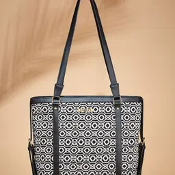 FARGO Geometric Self Design Structured Shoulder Bag-11