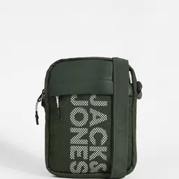 Jack & Jones Geometric Printed Structured Sling Bag with Cut Work-18
