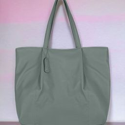 Mast & Harbour Green PU Oversized Shopper Tote Bag-21
