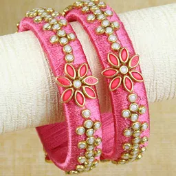Asthetika Set Of 2 Kundan-Studded Bangles-9