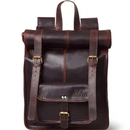 MaheTri Roll-Top Rucksack Leather Backpack-13
