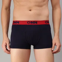 ONN Pack Of 3 Assorted Pure Cotton Trunks - ONN_254_AST8_3PC image 2