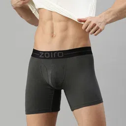 Zoiro Men Outer Elasticated Modal Long Trunk 2423-picture-23