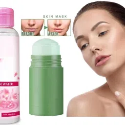 Rose Water And Green Mask Stick Face Wash Face Shaping Mask-image-41