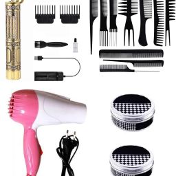 J & F Hair trimmer,10 Pcs Hair Comb,Hair Wax ( Pack of 2 ),Hair Dryer Personal Care Appliance Combo-image-4