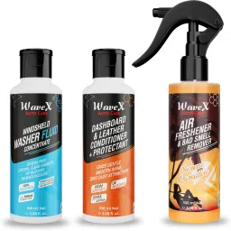 Dashboard & Leather Polish, Windshield Washer Fluid, Air Freshener Serene Paradise Combo-picture-10