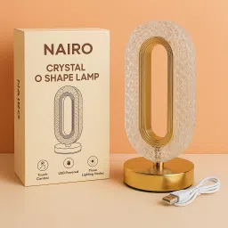 Oval Shape Decorative Night Lamp | 3 Light Modes | Touch Control | Rechargeable Night Lamp-19