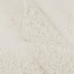 Dupatta Bazaar Floral Embroidered Thread Work Net Dupatta image 2